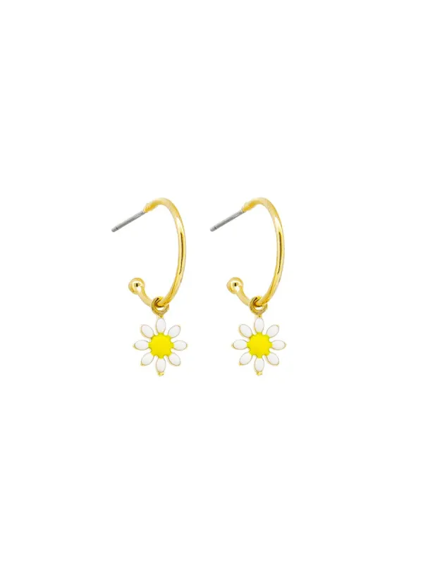 Tiger Tree Daisy Hoop Huggie sold by Shine On