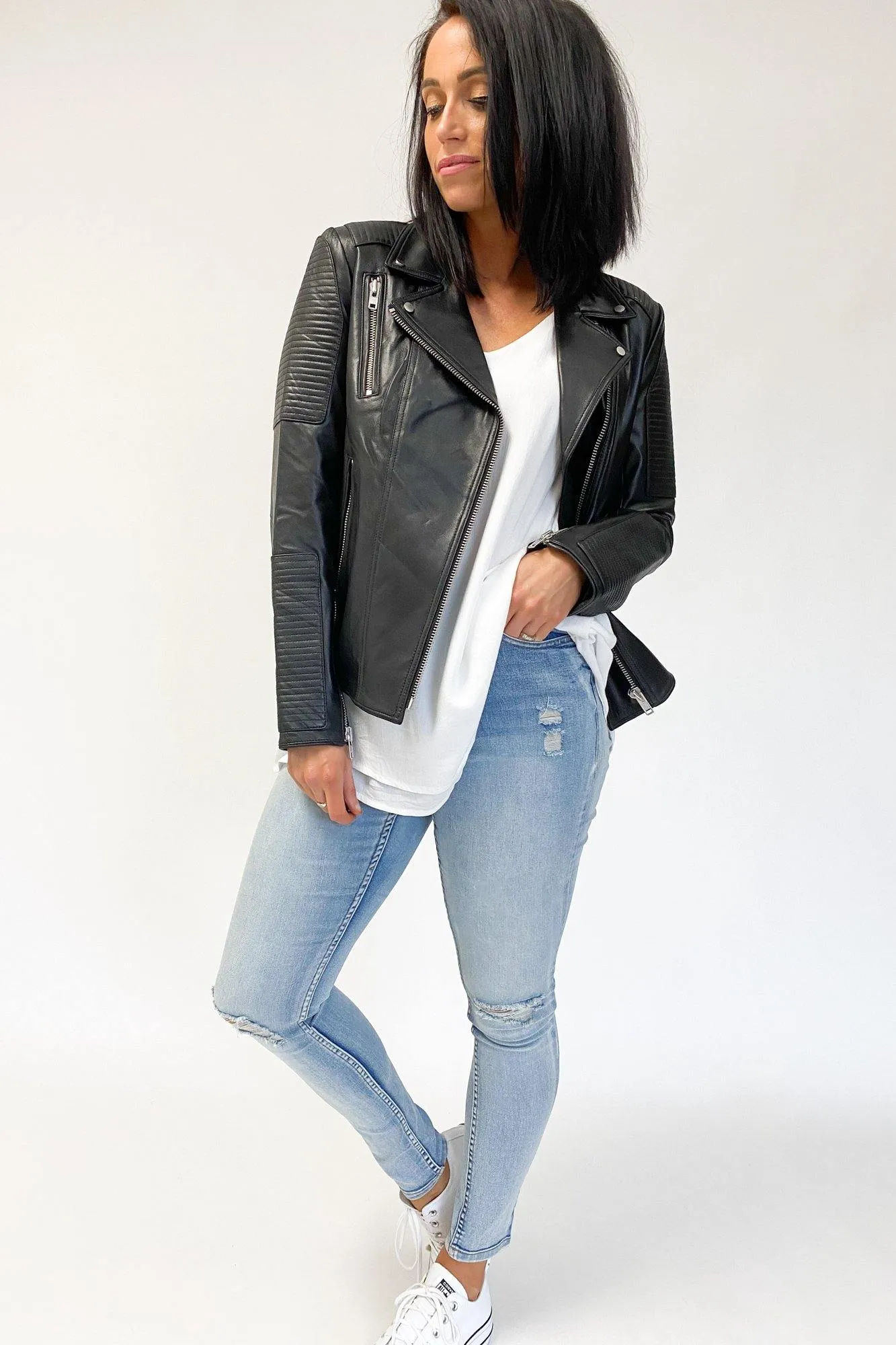 Federation Knew Leather Jacket Black sold by Shine On product image thumbnail 5