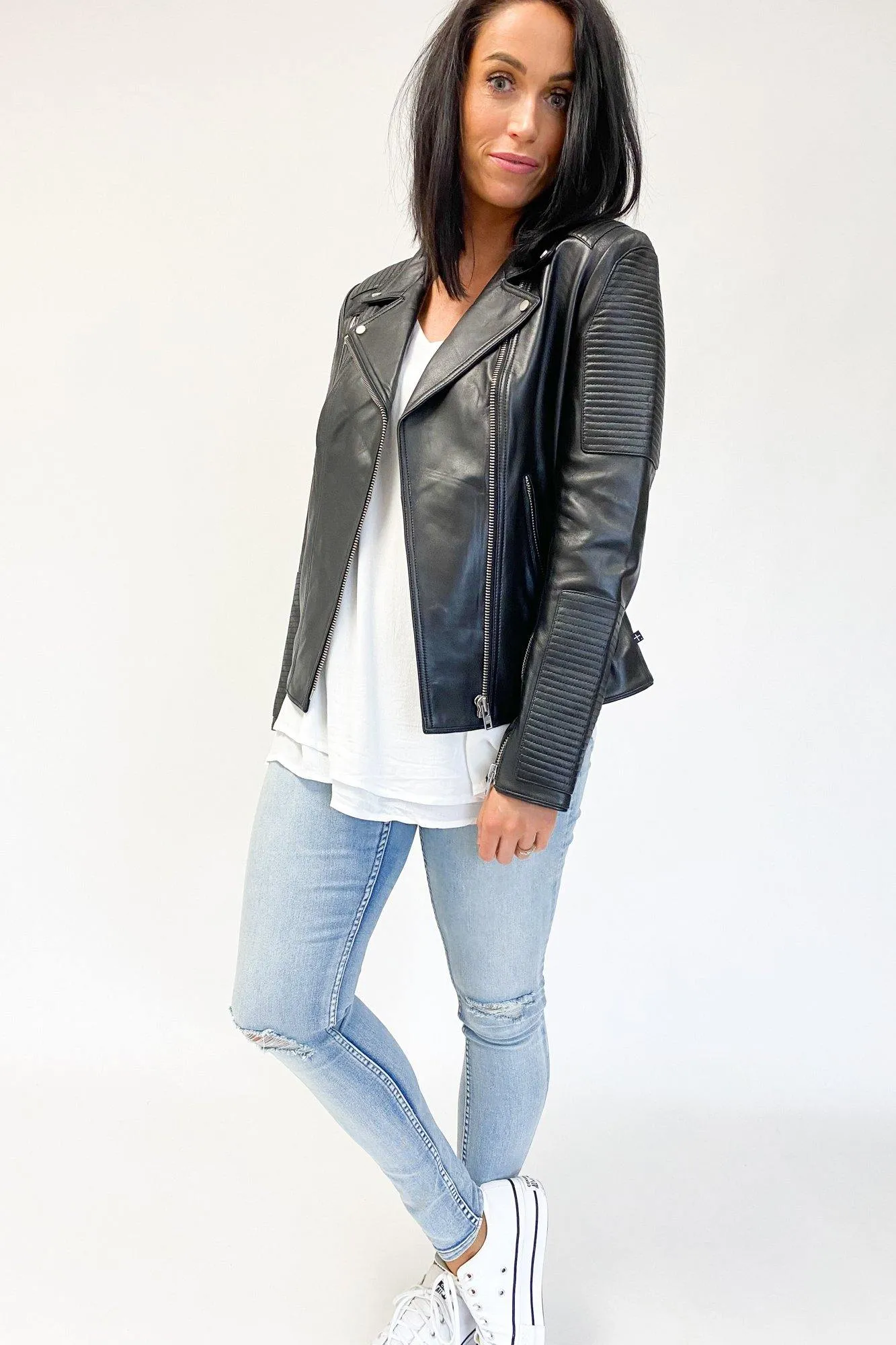 Federation Knew Leather Jacket Black sold by Shine On product image thumbnail 4