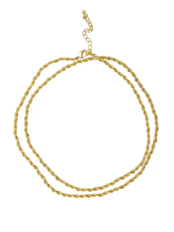 Tiger Tree Twist Chain Necklace Gold sold by Shine On