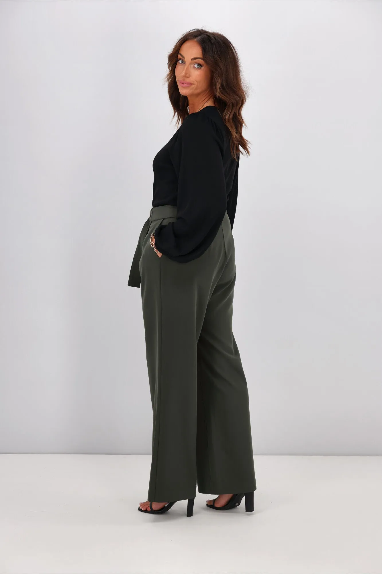 Shine On Label Mariana Ribbed Puff Sleeve Top Black sold by Shine On product image thumbnail 5