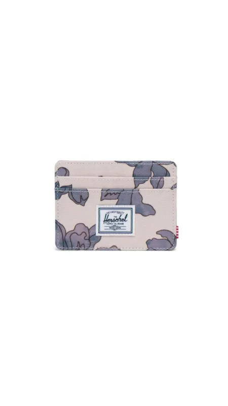 Herschel Charlie Cardholder Moonbeam Floral Waves sold by Shine On
