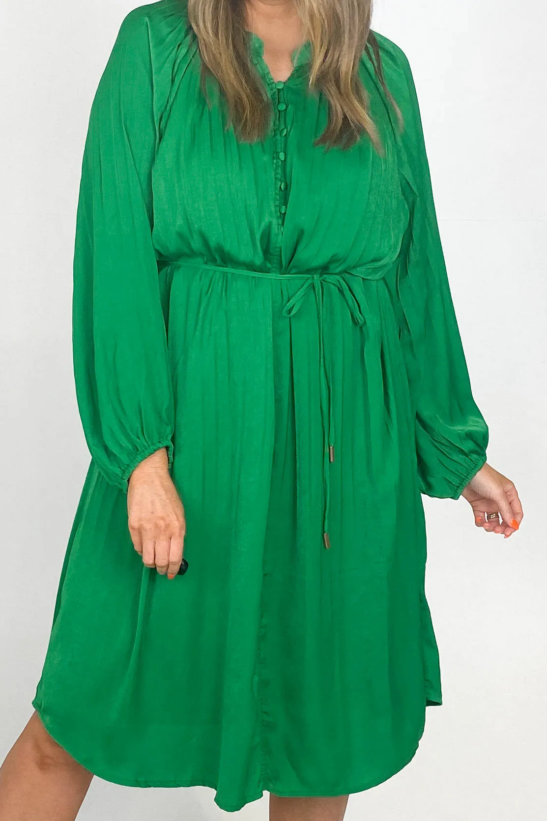 Eclect Pleated Dress Green sold by Shine On product image thumbnail 3