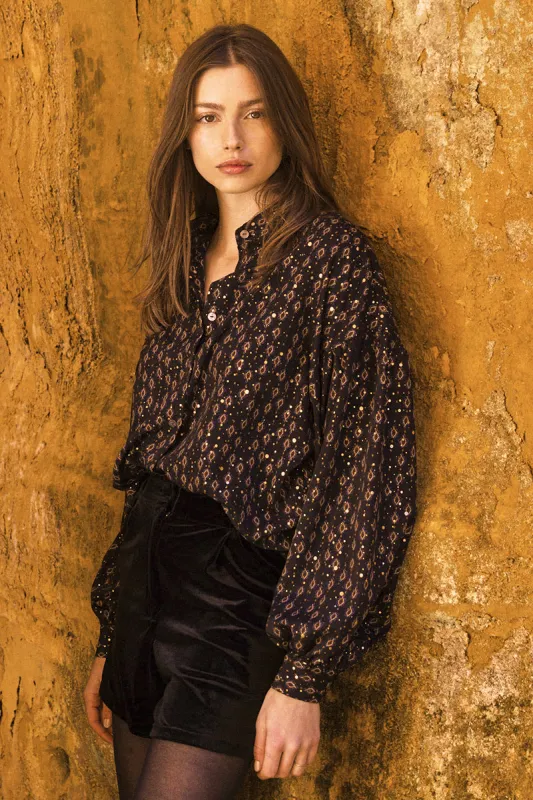 Molly Bracken Woven Shirt Black Jude sold by Shine On