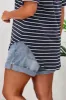 Betty Basics Ariana Tee Dark Blue Stripe sold by Shine On