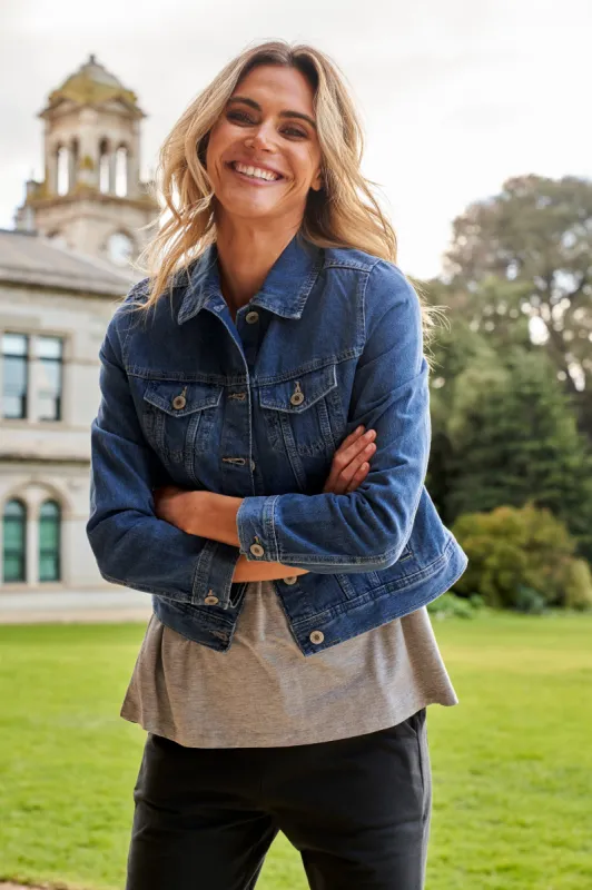 Betty Basics Carli Denim Jacket Light Blue Wash sold by Shine On