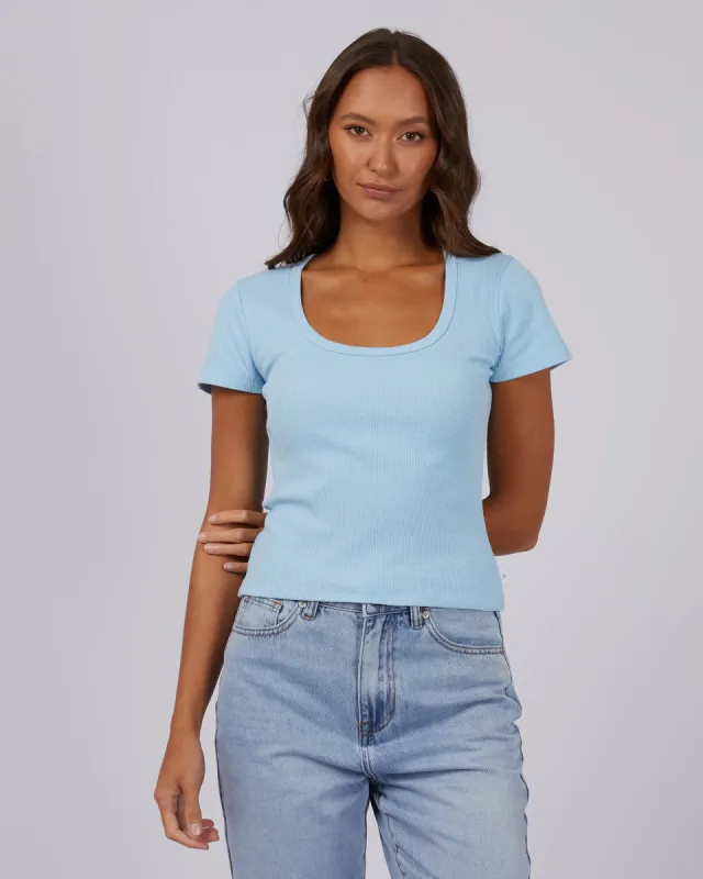 Silent Theory Hazel Tee Sky Blue sold by Shine On