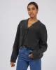 Silent Theory Eden Knit Cardi Charcoal sold by Shine On