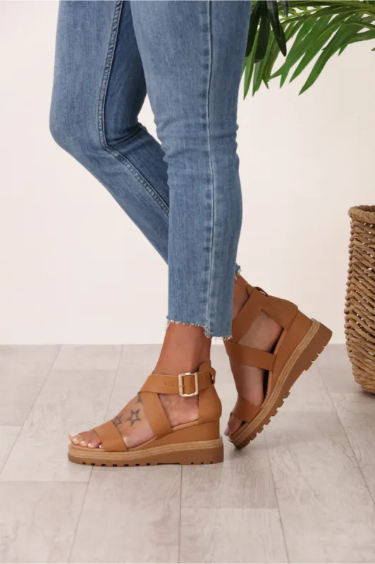 Django & Juliette Becker Dark Tan Honey Sole sold by Shine On