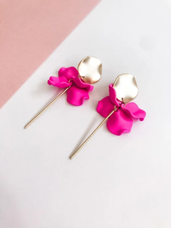 Willow Collective Petite Petals Silver Hot Pink sold by Shine On