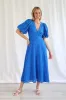 Salty Bright Lana Broderie Midi Dress Blue sold by Shine On