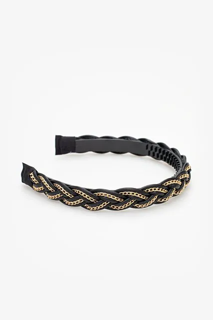 Antler Braided Chain Headband Black sold by Shine On