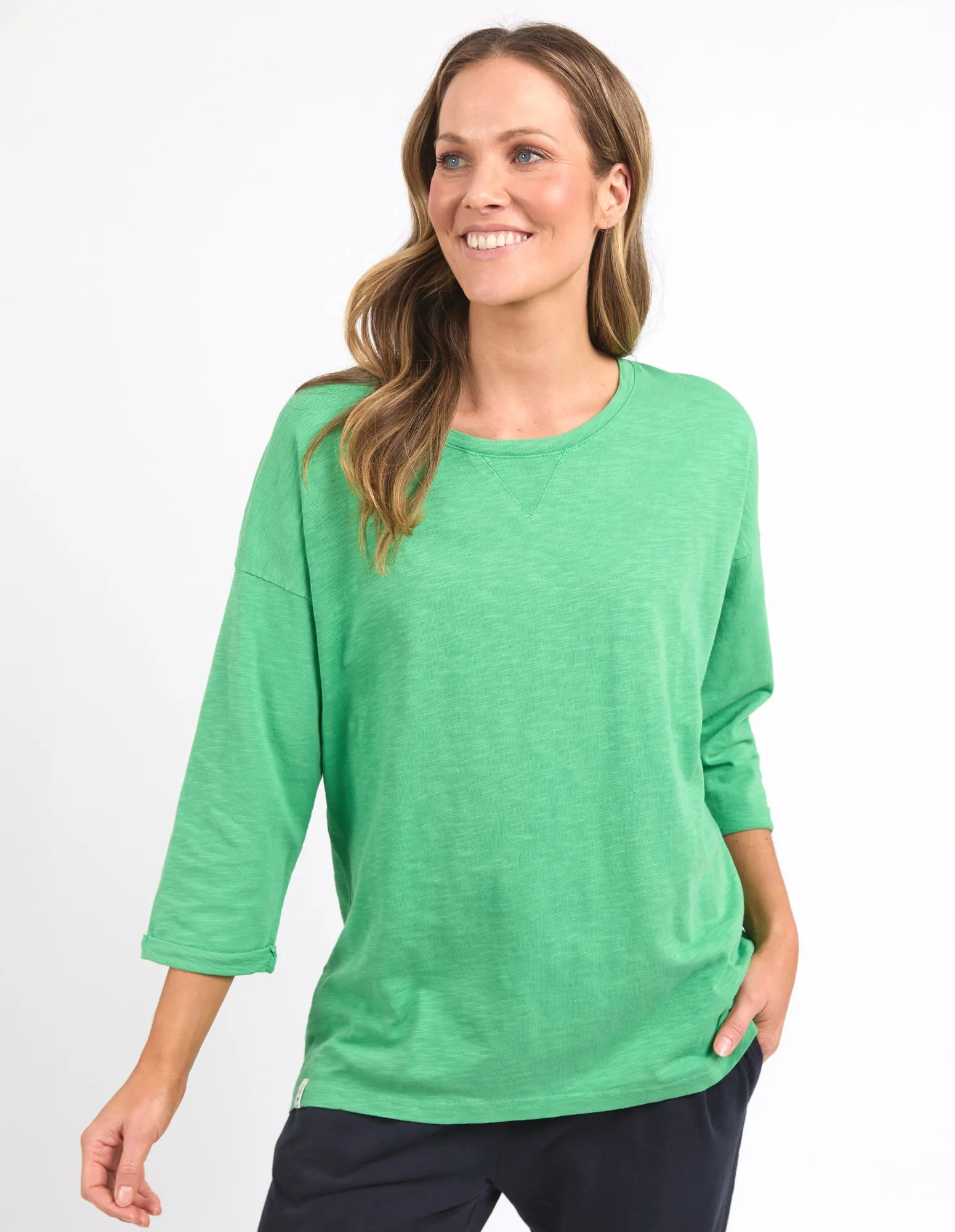 Elm Annie 3/4 Sleeve Tee Greenbriar sold by Shine On product image thumbnail 2