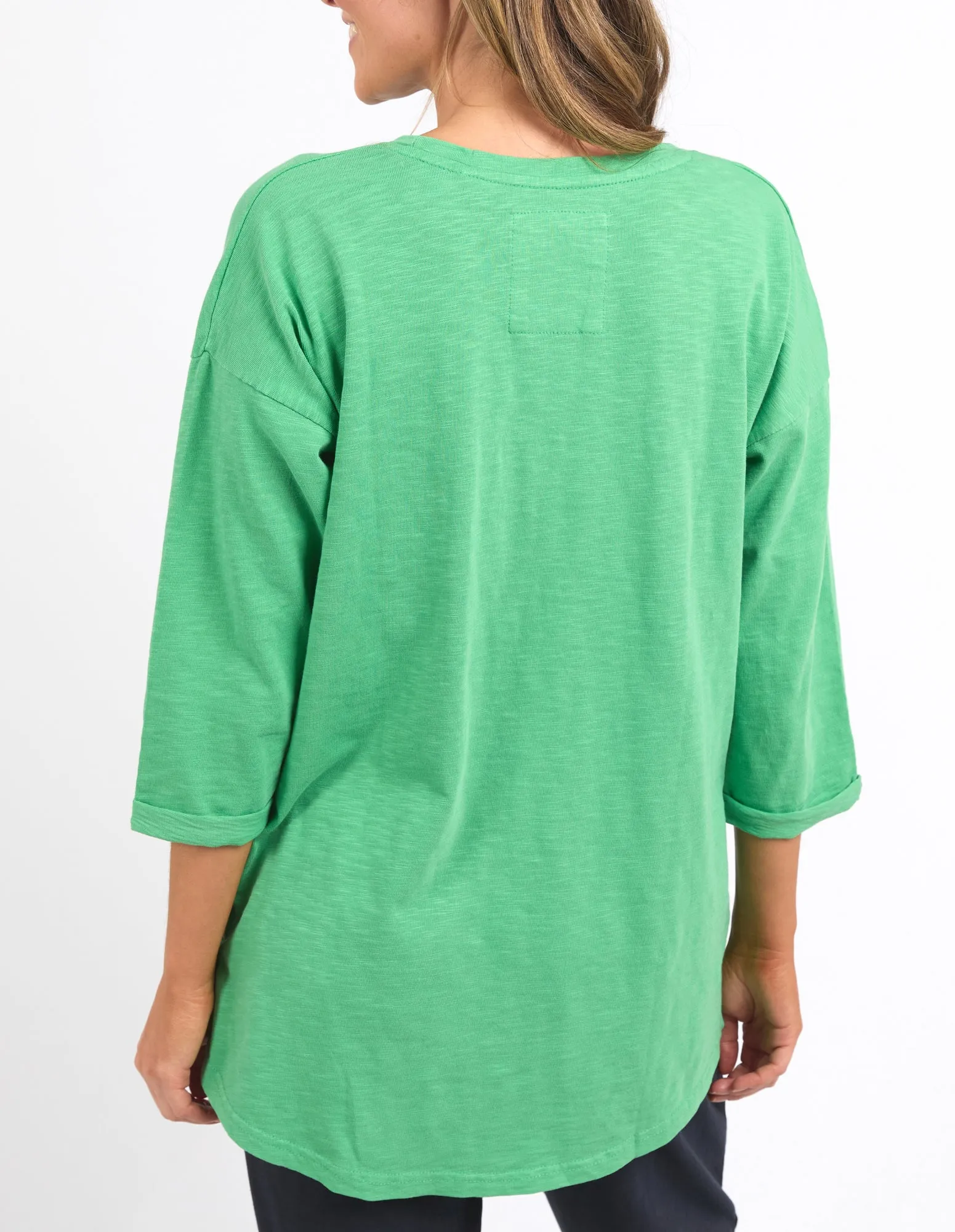 Elm Annie 3/4 Sleeve Tee Greenbriar sold by Shine On product image thumbnail 5