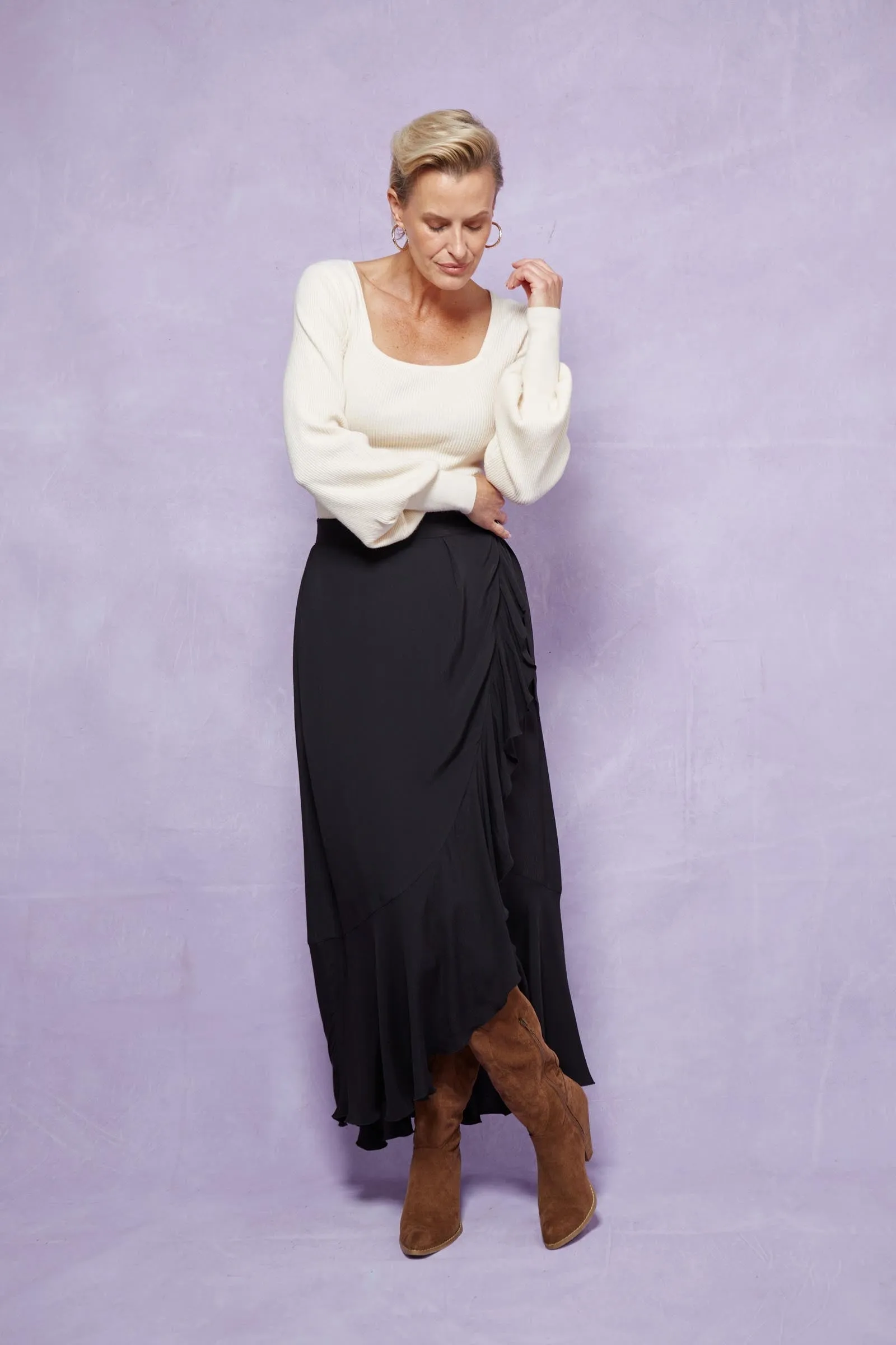 Isle of Mine Coppola Wrap Skirt Onyx sold by Shine On product image thumbnail 2