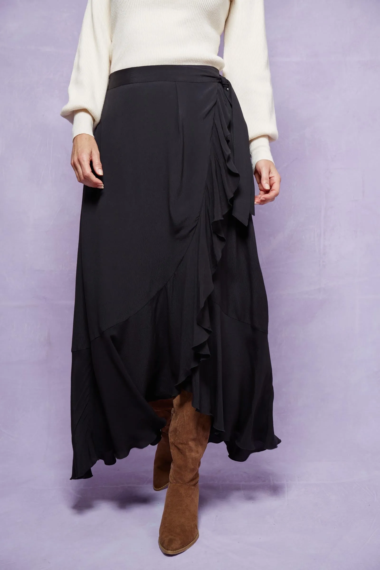 Isle of Mine Coppola Wrap Skirt Onyx sold by Shine On product image thumbnail 3