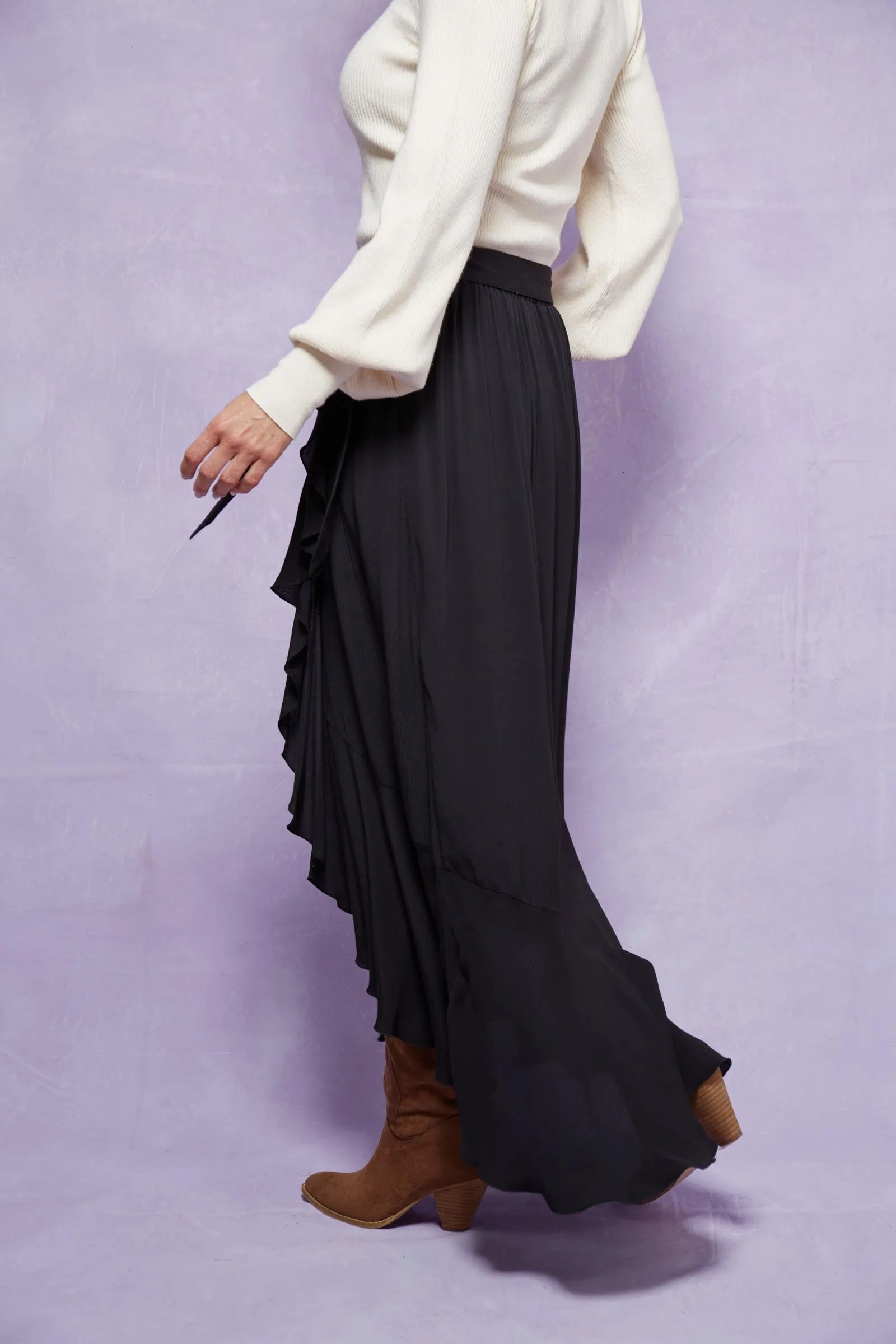 Isle of Mine Coppola Wrap Skirt Onyx sold by Shine On product image thumbnail 5