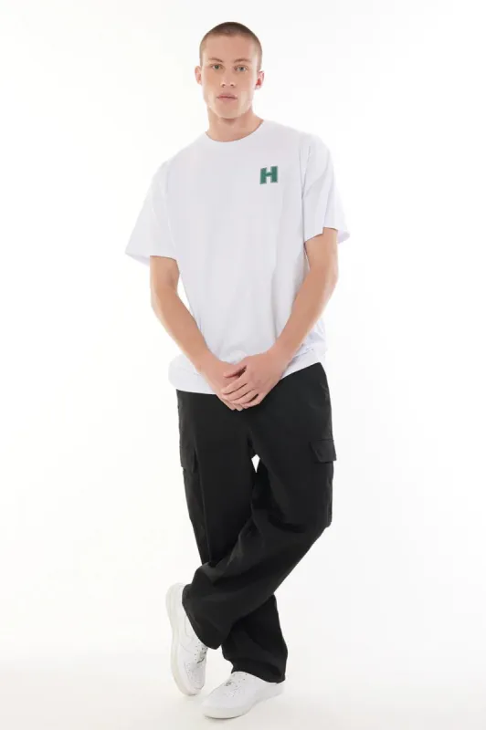 Huffer Mens Classic Tee/Contained White sold by Shine On