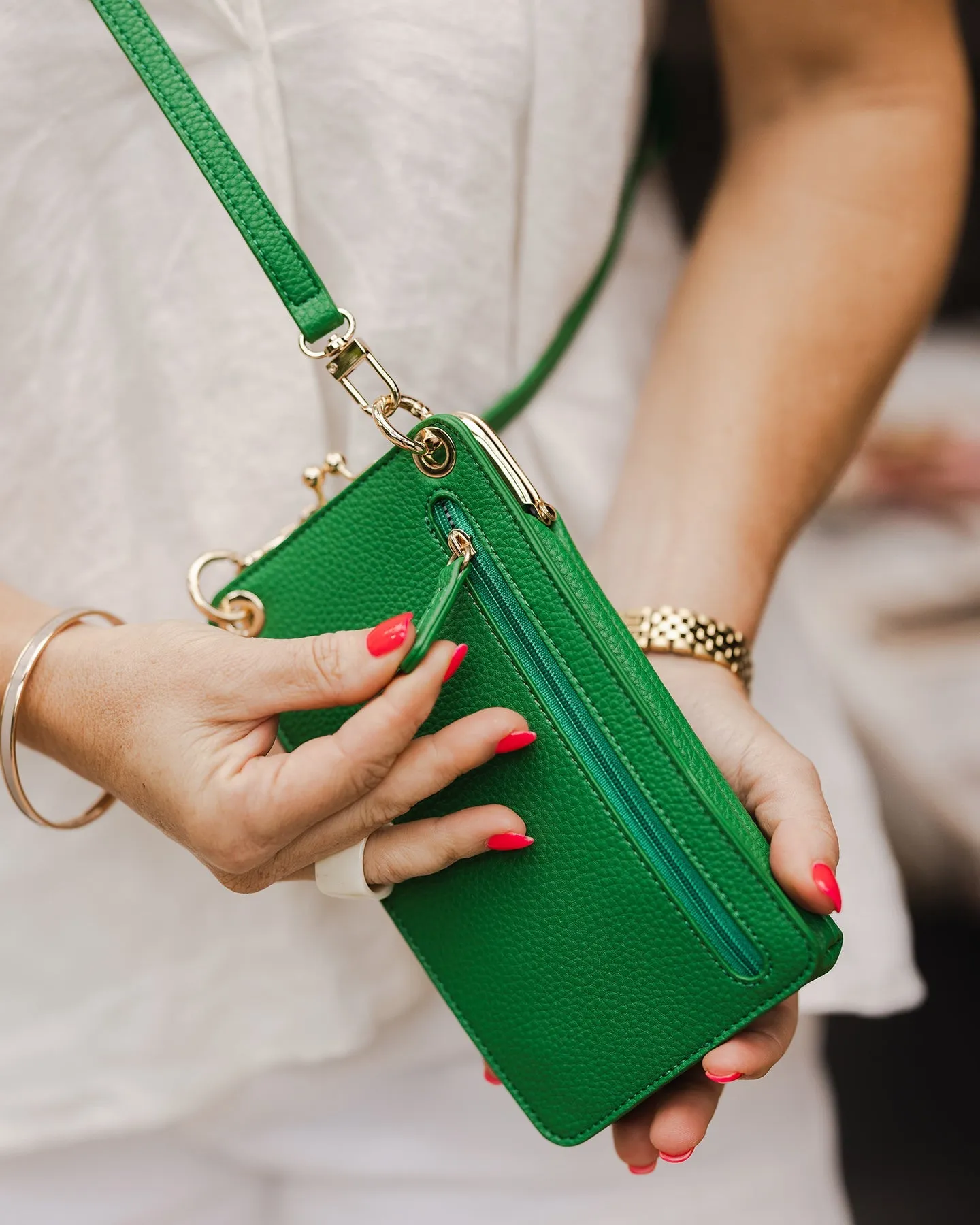 Louenhide Billie Crossbody Phone Bag Green sold by Shine On product image thumbnail 4