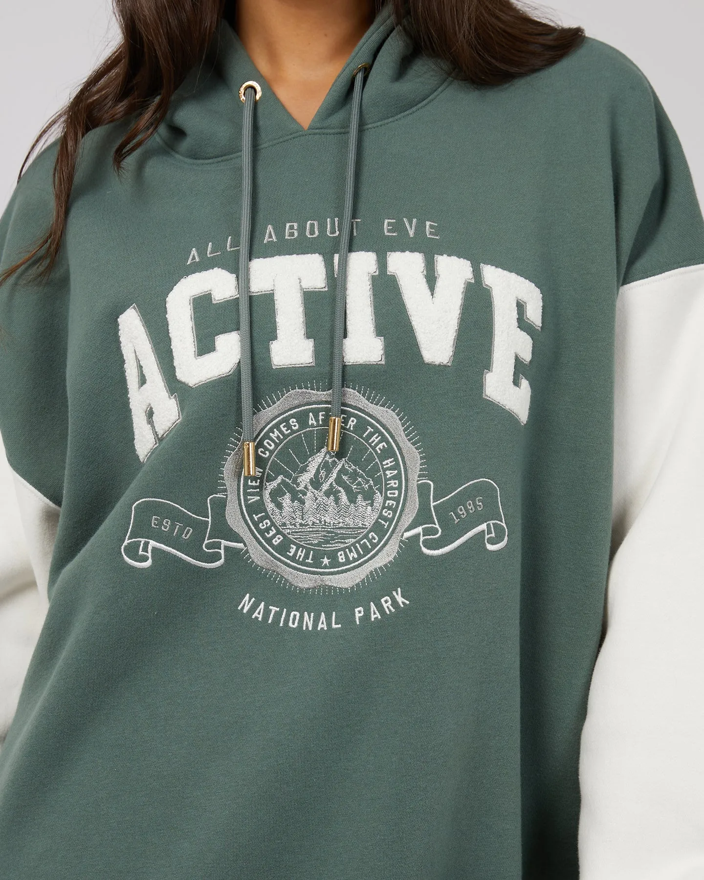All About Eve National Contrast Hoody Green sold by Shine On product image thumbnail 3