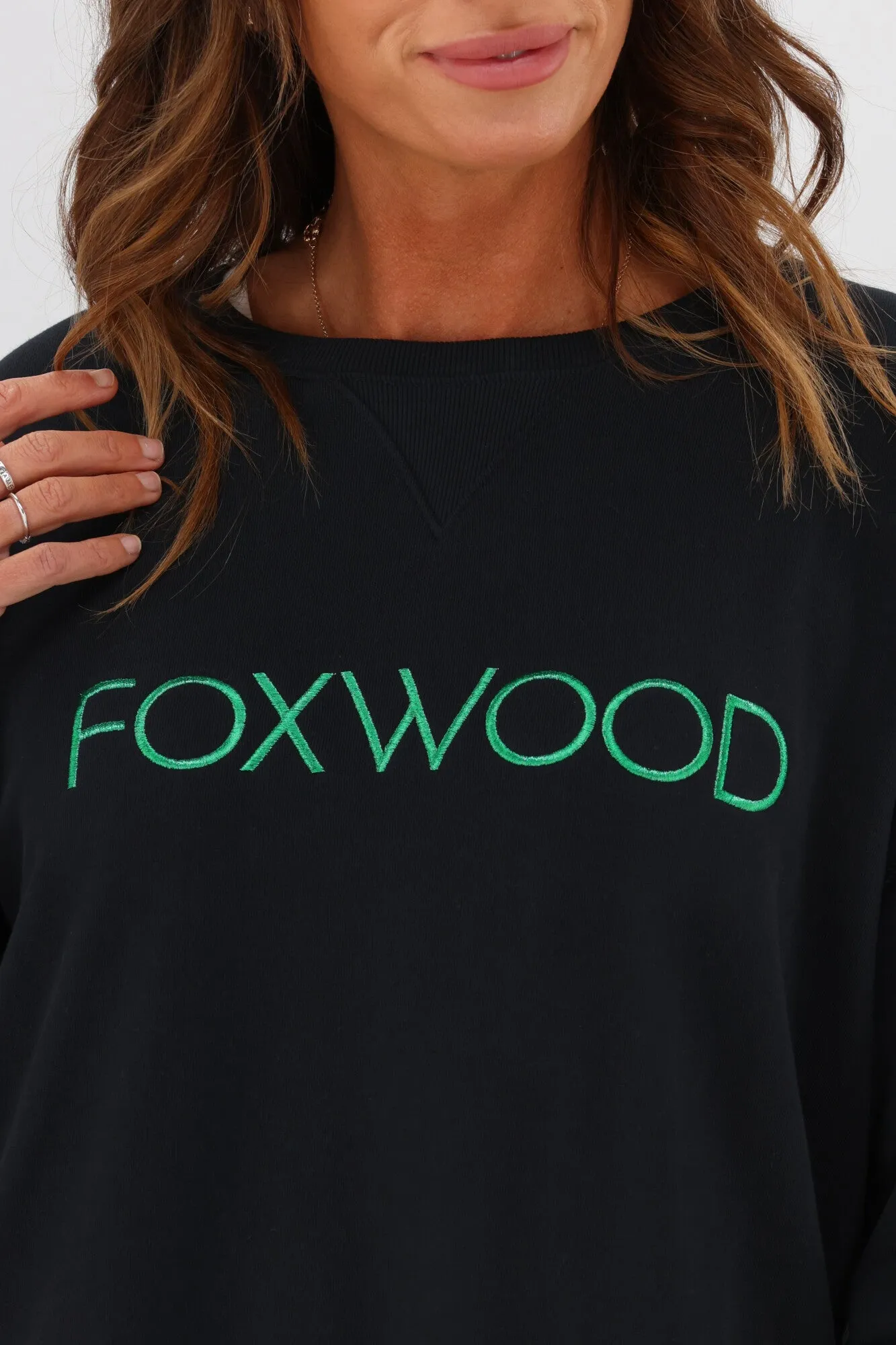 Foxwood Metallic Simplified Crew Black sold by Shine On product image thumbnail 2