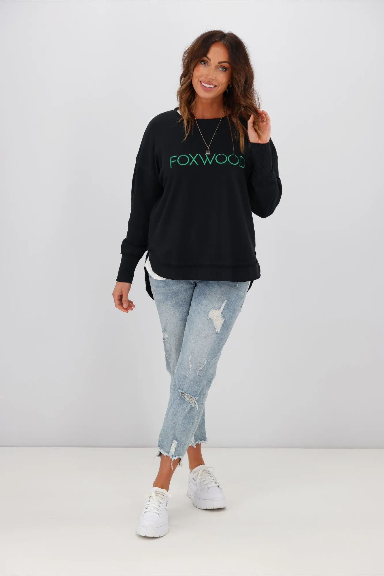 Foxwood Metallic Simplified Crew Black sold by Shine On product image thumbnail 3