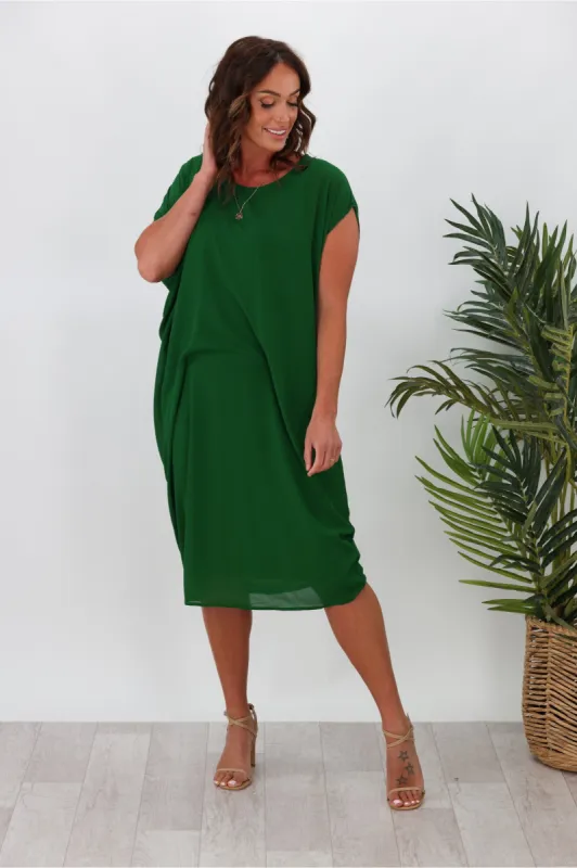 Gloss By Shine On Vienna Dress Emerald sold by Shine On