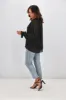 Gloss by Shine On Tani Micro Pleated Frill Top Black sold by Shine On