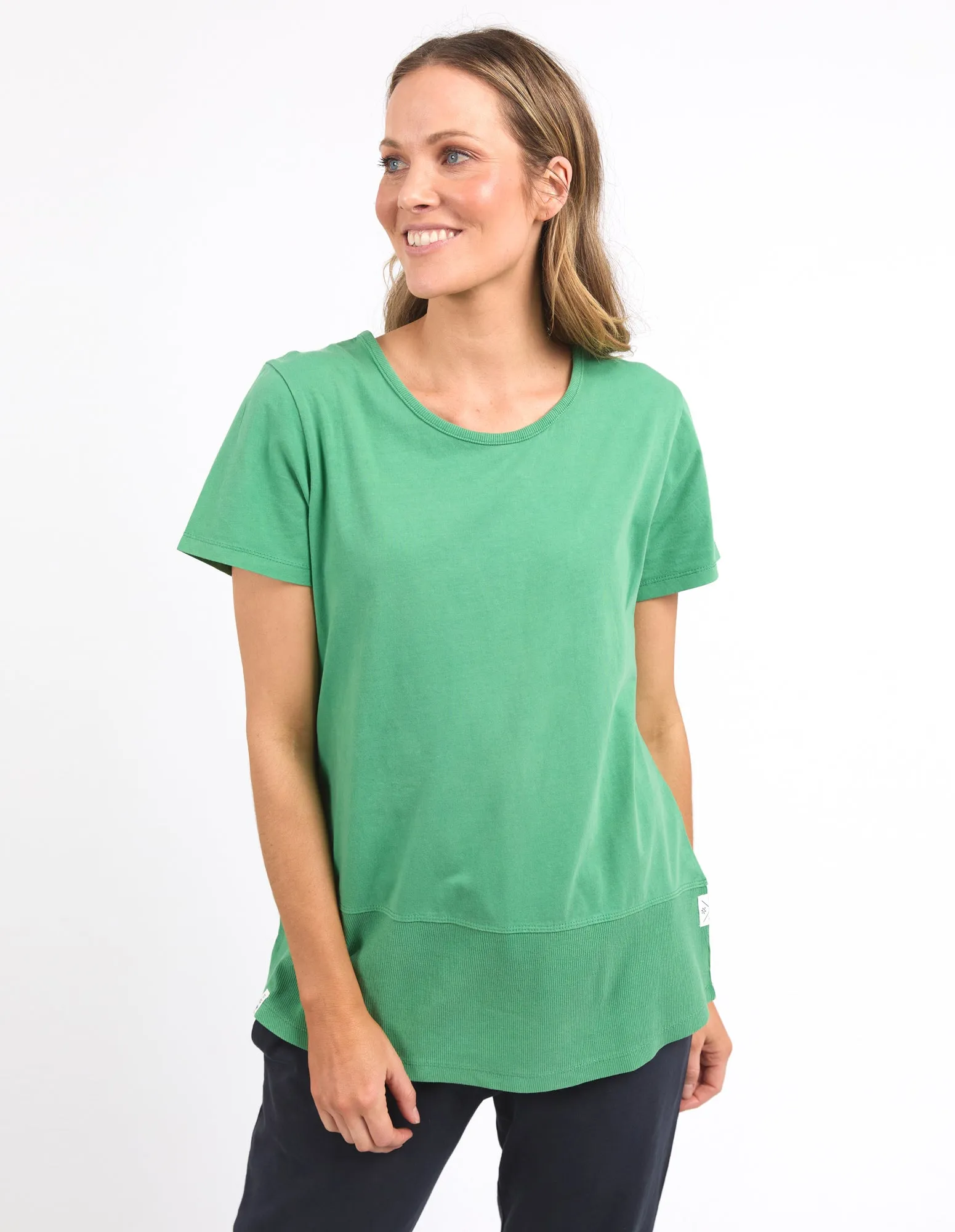 Elm Rib S/S Tee Greenbriar sold by Shine On product image thumbnail 2