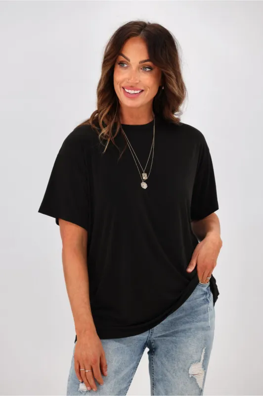 Silent Theory Harper Tee Black sold by Shine On