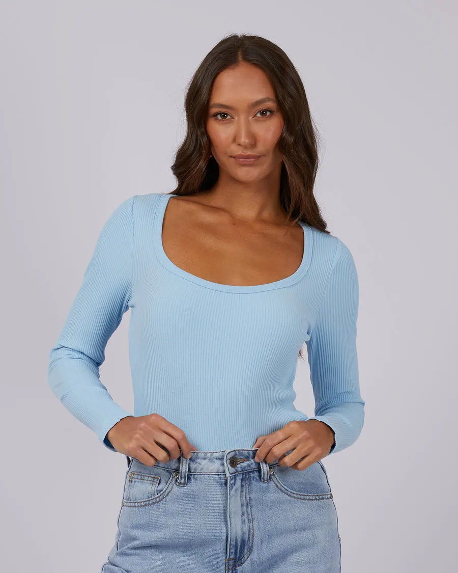 Silent Theory Hazel LS Tee Sky Blue sold by Shine On