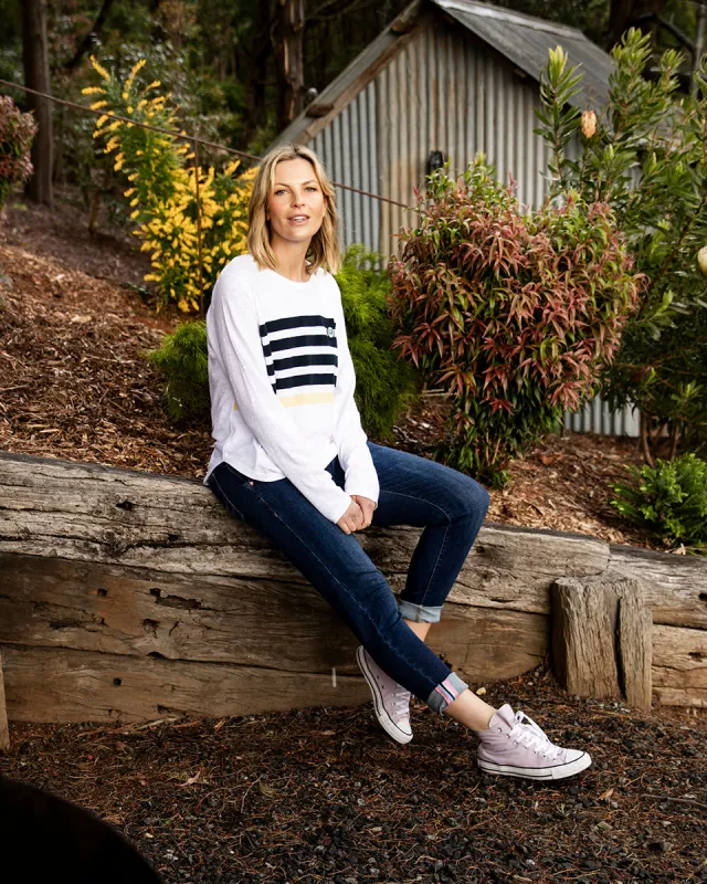 Elm Byron L/S Tee White sold by Shine On