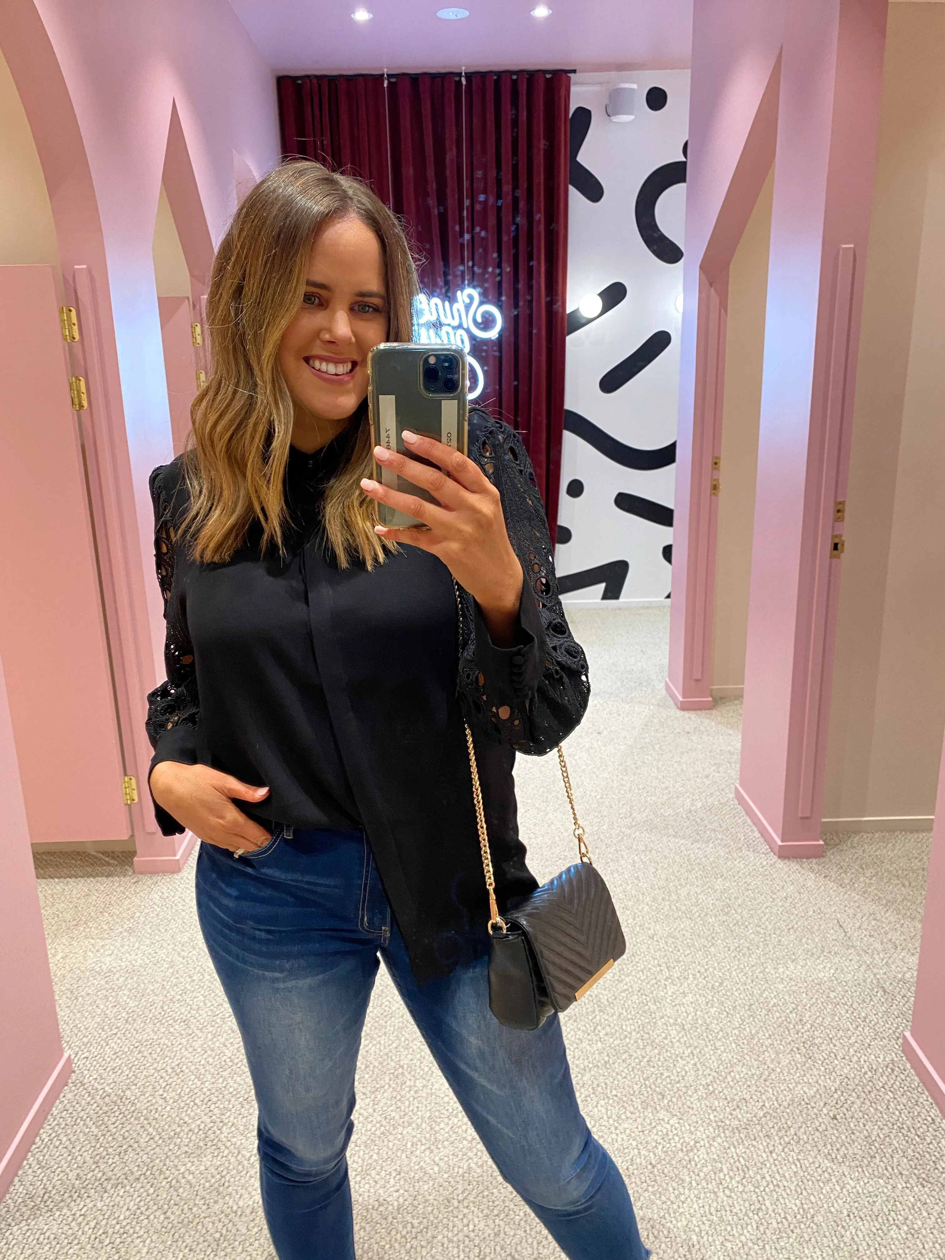 Hammock & Vine Brodie Lace Shirt Black sold by Shine On product image thumbnail 2