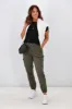 Wakee Denim Lucy Cargo Jean Khaki sold by Shine On