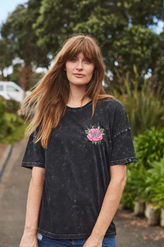 Rebel Club by Shine On Sideways Tee Acid Black sold by Shine On