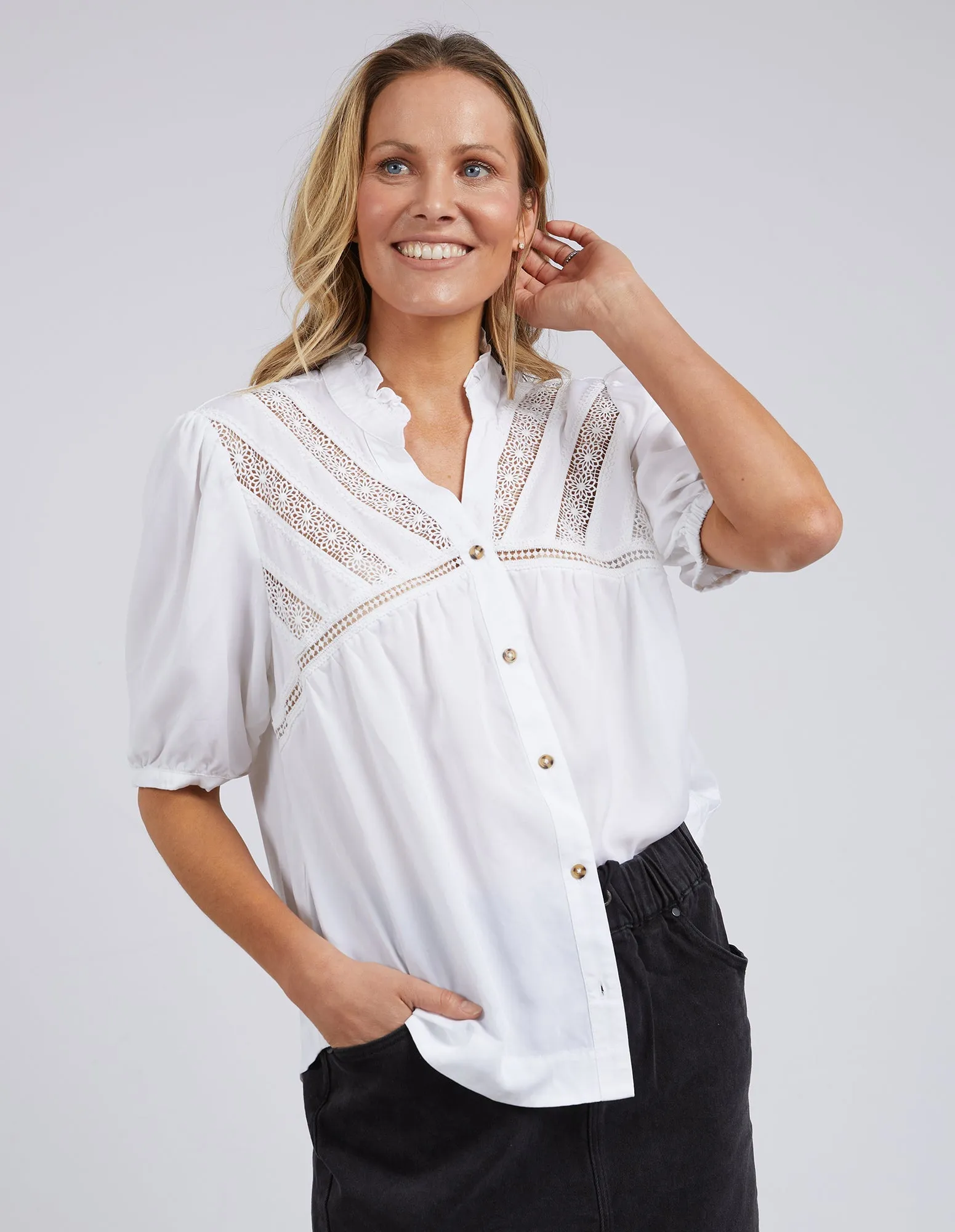 Foxwood Annabella Top White sold by Shine On