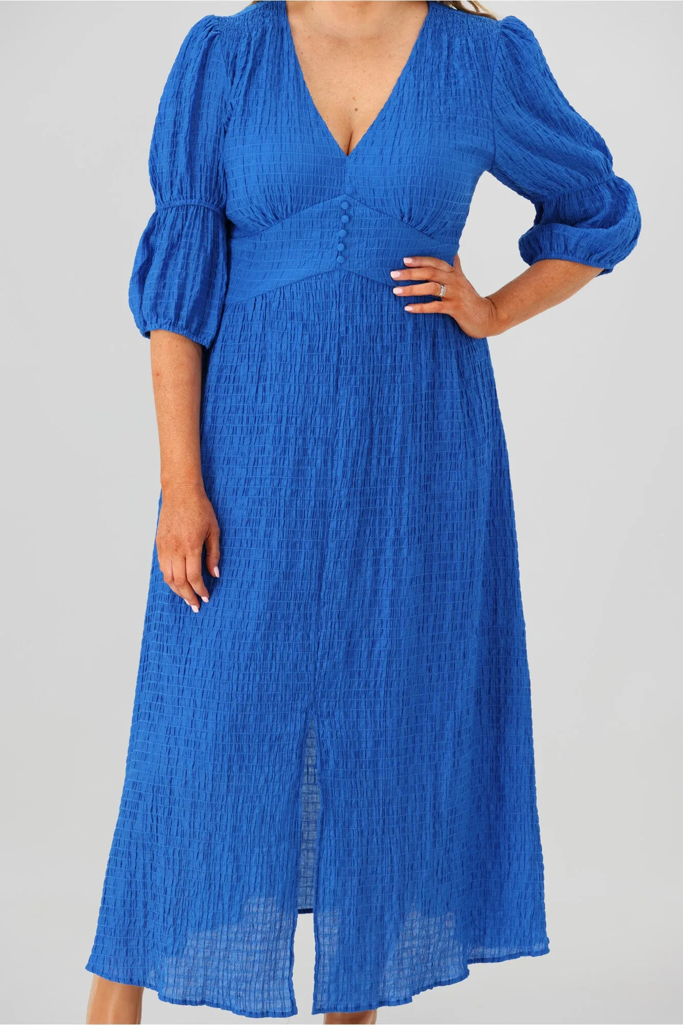 Foxwood Helena Check Dress Blue sold by Shine On product image thumbnail 3