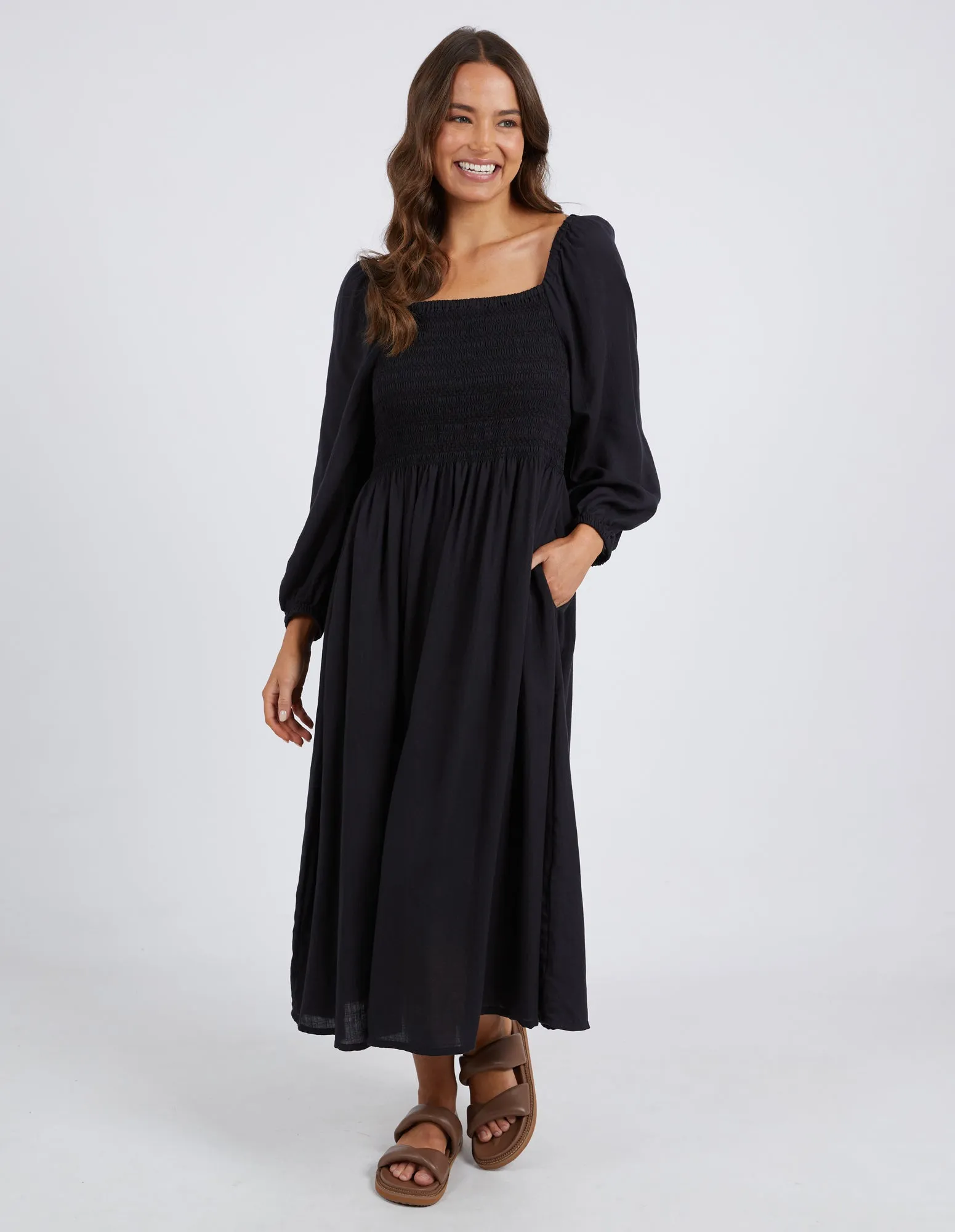 Elm Dusk Midi Dress Black sold by Shine On product image thumbnail 2
