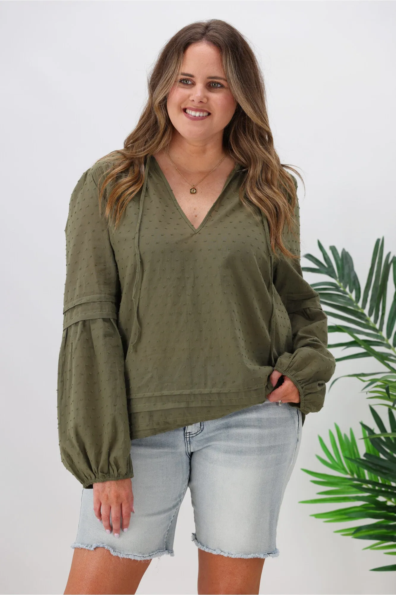 RPM August Blouse Khaki sold by Shine On product image thumbnail 4