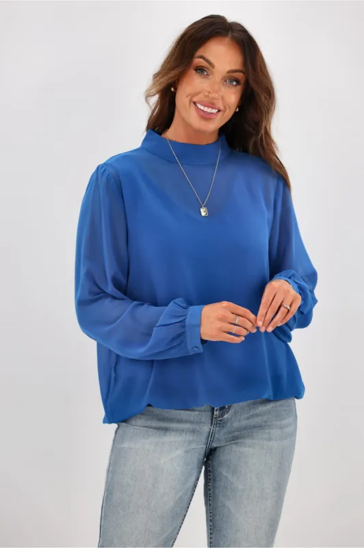 Foxwood City Lights Top Blue sold by Shine On