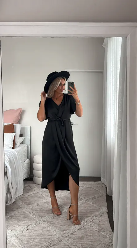 Celebration by Shine On Shona Midi Dress Black sold by Shine On