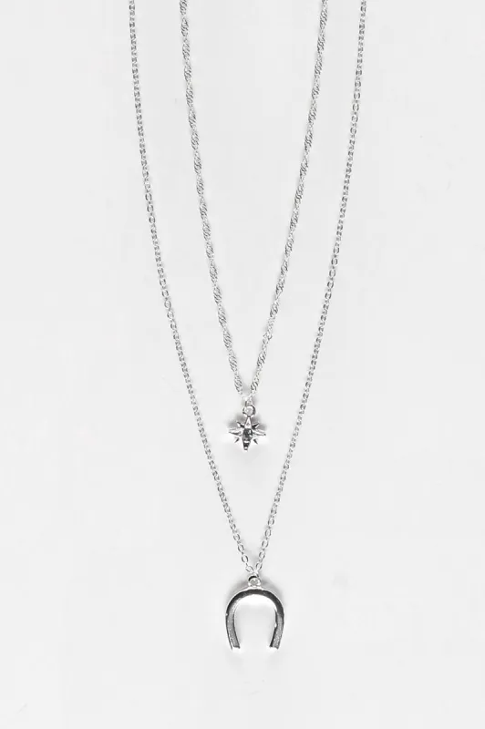 Shine On Label Lucky Necklace Set Silver sold by Shine On