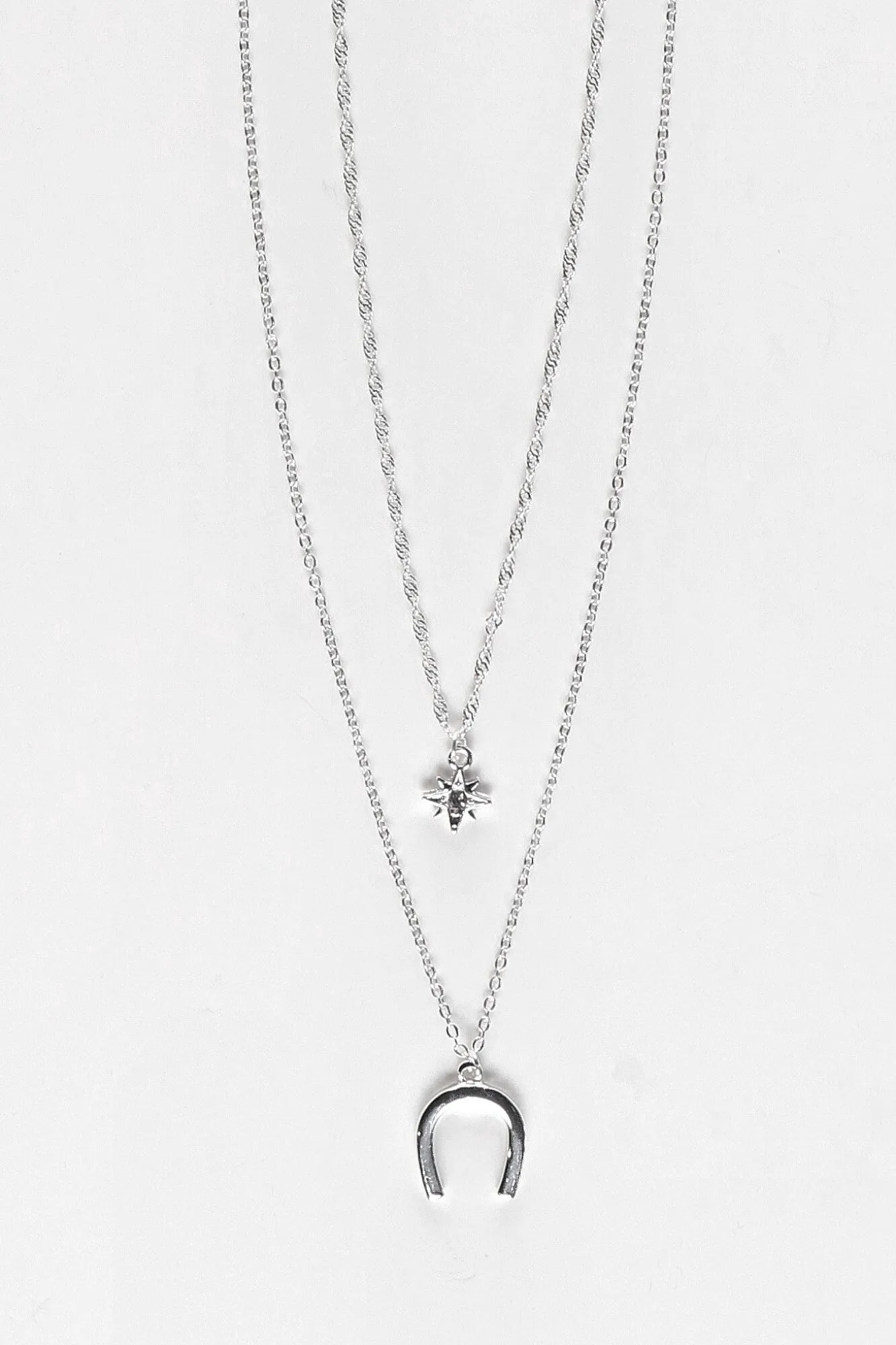 Shine On Label Lucky Necklace Set Silver sold by Shine On