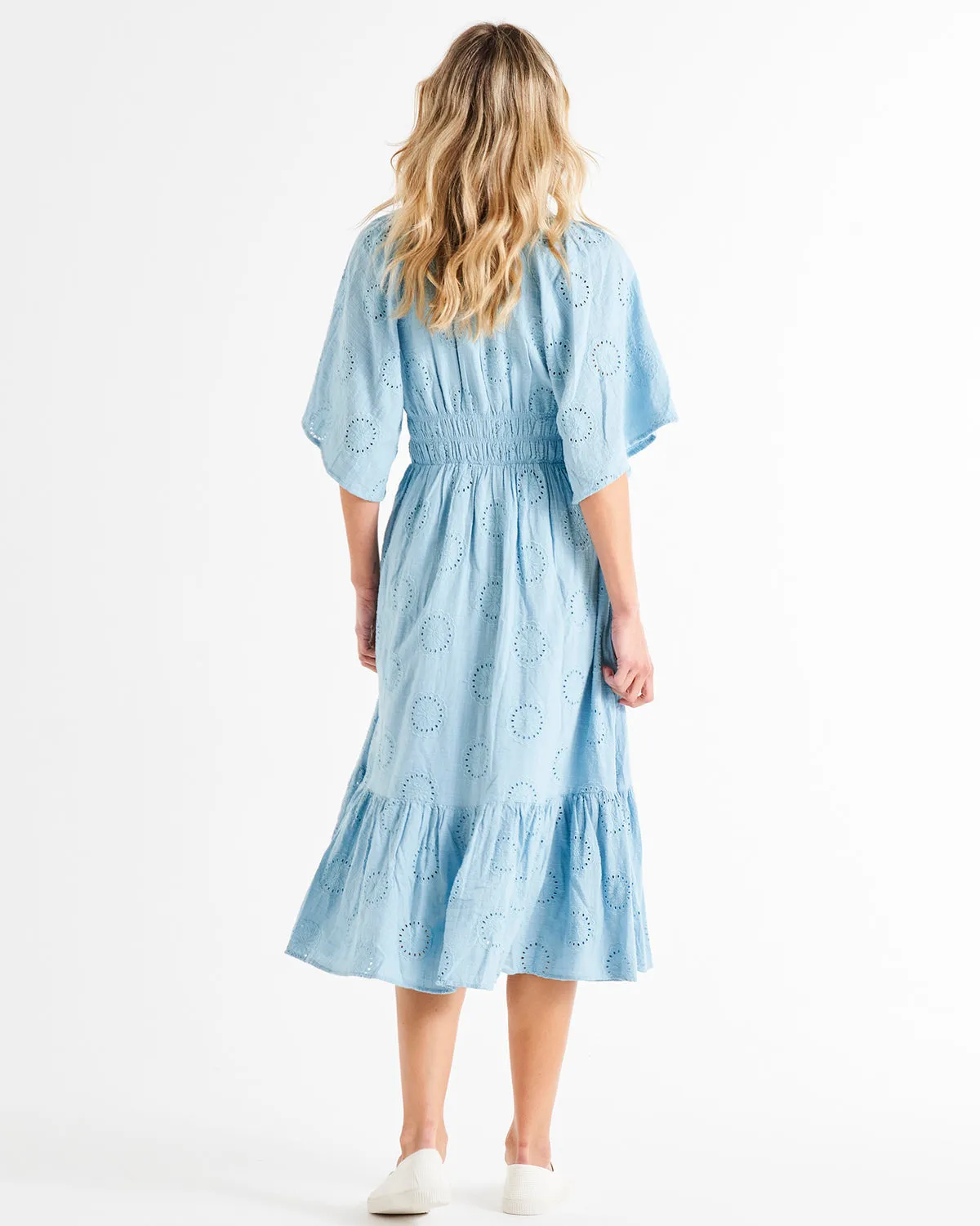 Betty Basics Broderie Dress Cornflower sold by Shine On product image thumbnail 5