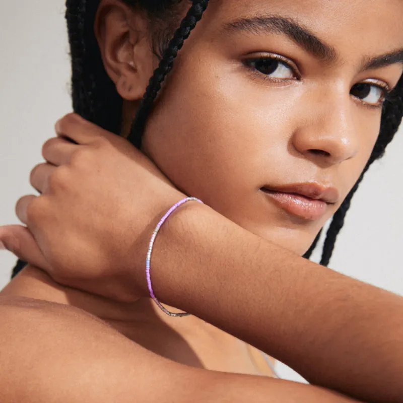 Pilgrim Alison Bracelet Purple Silver Plated sold by Shine On