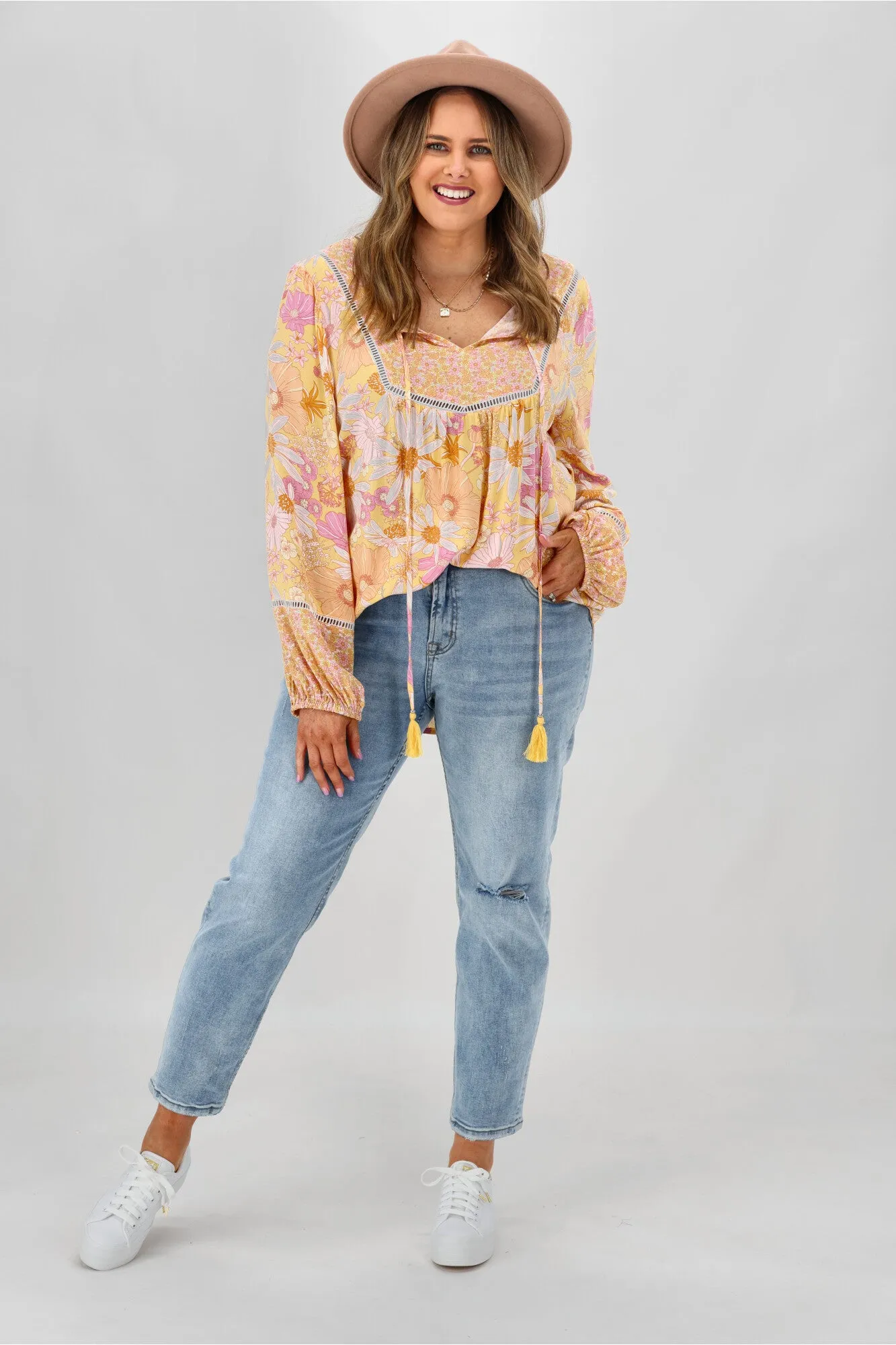 Sass Montana Boho Blouse Mixed Floral sold by Shine On product image thumbnail 3