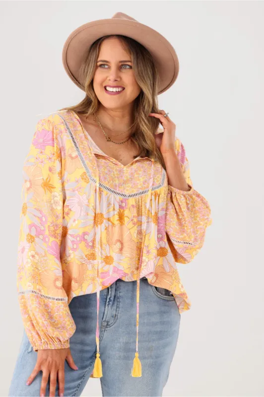 Sass Montana Boho Blouse Mixed Floral sold by Shine On