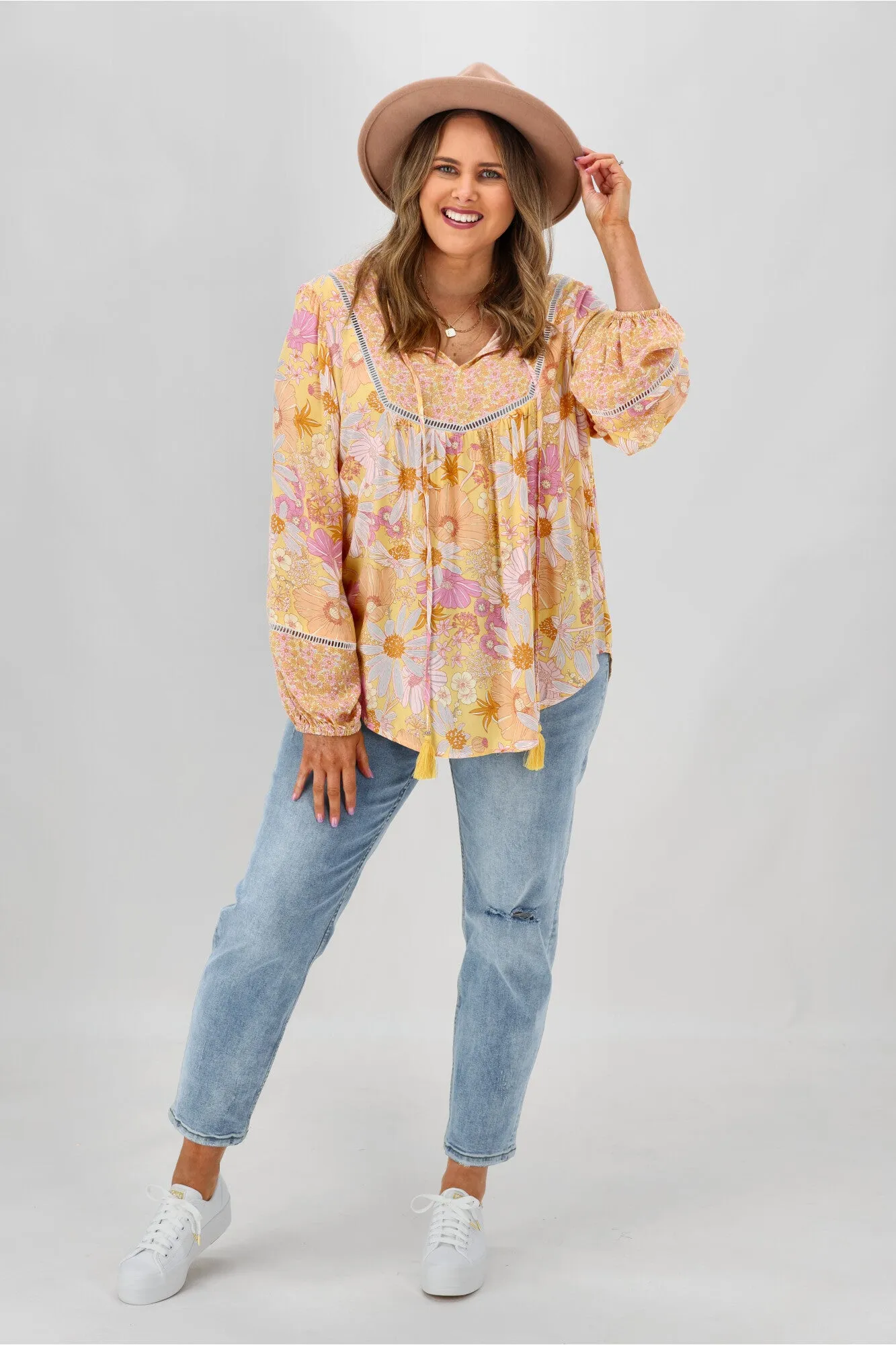 Sass Montana Boho Blouse Mixed Floral sold by Shine On product image thumbnail 5
