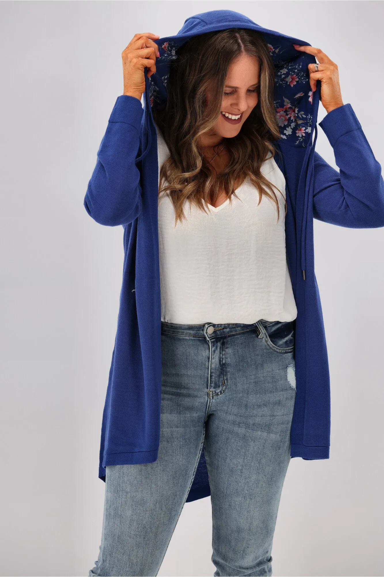 Shine On Label Big Dreams Merino Cardigan Atlantic Blue sold by Shine On product image thumbnail 3