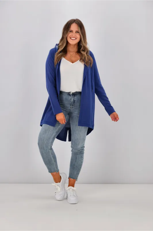 Shine On Label Big Dreams Merino Cardigan Atlantic Blue sold by Shine On